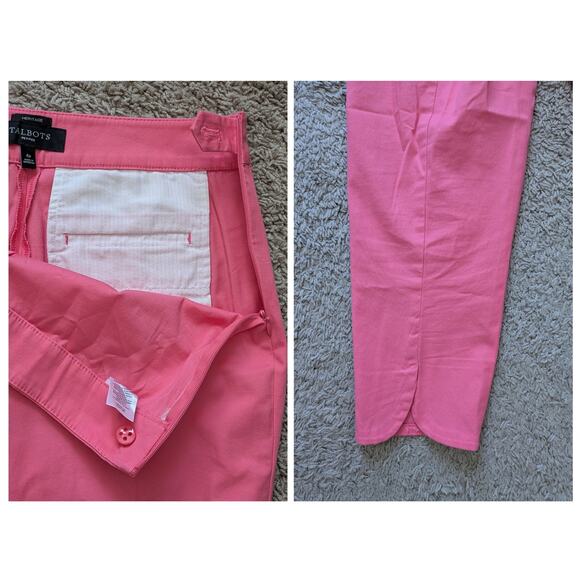 Talbots Heritage Capri Pants Womens 4P Pink Cotton Barbiecore Coquette Y2K Style - Picture 5 of 7